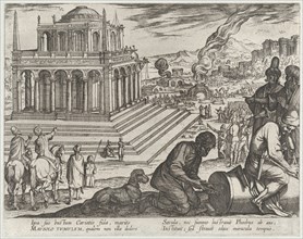 Plate 5: The Tomb of Mausolus, from 'The Seven Wonders of The World', 1608.