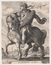 Plate 5: Emperor Claudius on Horseback, from 'The First Twelve Roman Caesars' after Tempesta, 1610-50.
