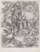 An allegory in honor of the arrival of Cardinal Franciotti as Bishop of Lucca, 1680-1700.