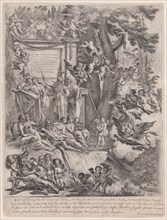 An allegory in honor of the arrival of Cardinal Franciotti as Bishop of Lucca, 1637.