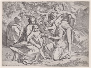 The Holy Family attended by Angels, ca. 1642-44.