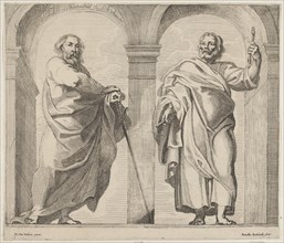 Saints Peter and Paul in a vestibule, ca. 1630-80.