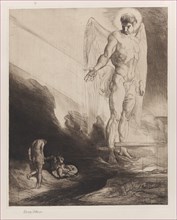 Lucifer Abandons Cain to his Fate, from Eight Etchings on Byron's Cain , 1919-1920.