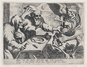 Old Couple and Death with Bagpipes, 1612.