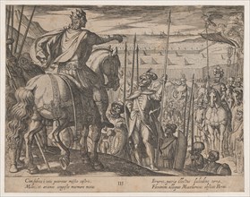Plate 3: Alexander Instructing his Soldiers, from The Deeds of Alexander the Great, 1608.