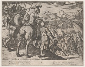 Plate 5: Alexander Directing a Battle, from The Deeds of Alexander the Great, 1608.