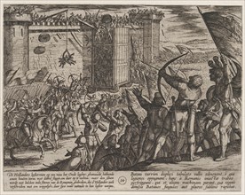 Plate 14: New Attack on the Old Fortress, from The War of the Romans Against the Batavians (Romanorvm et Batavorvm societas), 1611.