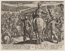 Plate 24: The Advance Guard of the New Roman Troops Turned Back, from The War of the Romans Against the Batavians (Romanorvm et Batavorvm societas), 1611.