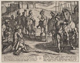 Plate 15: Civilis Treating with a Roman Commander, from The War of the Romans Against the Batavians (Romanorvm et Batavorvm societas), 1611.