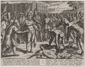 Plate 7: German Envoys Visit Civilis, from The War of the Romans Against the Batavians (Romanorvm et Batavorvm societas), 1611.