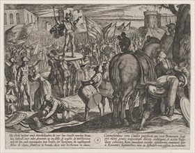 Plate 5: Bruno Appointed Leader of the Caninefates, from The War of the Romans Against the Batavians (Romanorvm et Batavorvm societas), 1611.