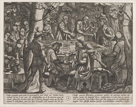 Plate 4: Civilis tells the Dutch Elders that They are Being Treated Like Slaves by the Romans, from The War of the Romans Against the Batavians (Romanorvm et Batavorvm societas), 1611.