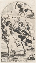Daphne fleeing from Apollo, with Cupid overhead, 1631.