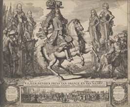 William III as Prince of Orange, with the four preceding Stadthouders, William I, Maurice, Frederick Hendrick, William II,.n.d.