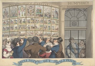 Honi. Soi. Qui. Mal. Y. Pense: The Caricature Shop of G. Humphrey, 27 St. James's Street, London, August 12, 1821.