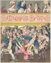 Theatrical Pleasures, Plate 2: Contending for a Seat, ca. 1835.