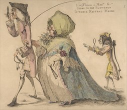 Long Thomas and Mad-le G-d Going to the Pantheon in Their Natural Masks, May 1, 1773.