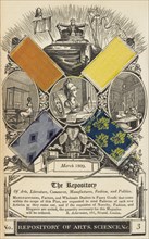 The Repository of Arts, Literature, Commerce, Manufactures, Fashions, and Politics, 1st series, vol. 1, January-June 1809. [Fabric samples].
