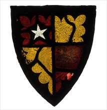 Panel with Heraldic Shield, British, 1300-20.
