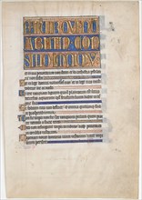 Manuscript Leaf from a Royal Psalter, British, 1250-70.