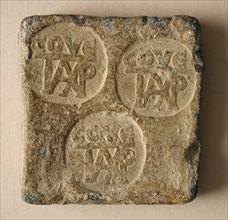 Lead Ingot with Monograms, Byzantine, 6th century.