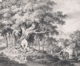 View in Behar, in an Anglo-Indian Album associated with Sir Charles D'Oyly, ca. 1828.