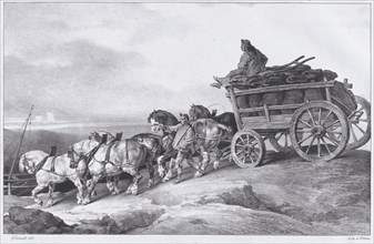 Coal Waggon [sic.] Drawn by Horses, 1822.