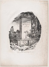 Watering Trough, Title Page of "Studies of Horses" (Etudes de Chevaux), 1822.