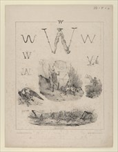 The letter "W": Washington, Wagram, Waterloo, 1833.