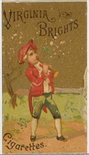 From the Girls and Children series (N64) promoting Virginia Brights Cigarettes for Allen & Ginter brand tobacco products, 1886.