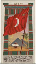 Egypt, from Flags of All Nations, Series 1 (N9) for Allen & Ginter Cigarettes Brands, 1887.