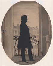 Silhouette of a Young Man Before an Open Window, Facing Right, before 1860.