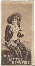 From the Actresses series (N57) promoting Our Little Beauties Cigarettes for Allen & Ginter brand tobacco products, 1890.