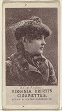 Belle Archer, from the Actresses series (N67) promoting Virginia Brights Cigarettes for Allen & Ginter brand tobacco products, ca. 1888.