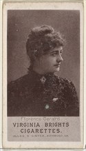 Florence Gerard, from the Actresses series (N67) promoting Virginia Brights Cigarettes for Allen & Ginter brand tobacco products, ca. 1888.