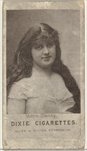 Mdme. Dency, from the Actresses series (N67) promoting Dixie Cigarettes for Allen & Ginter brand tobacco products, ca. 1888.