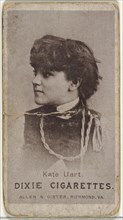 Kate Uart, from the Actresses series (N67) promoting Dixie Cigarettes for Allen & Ginter brand tobacco products, ca. 1888.