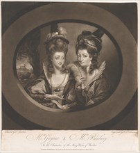 Mrs. Gwyn & Mrs. Bunbury in the Characters of The Merry Wives of Windsor, 1780.