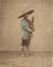 [Chinese Man Wearing Hat], 1870s.