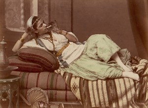 [Reclining Woman Smoking], 1870-90.