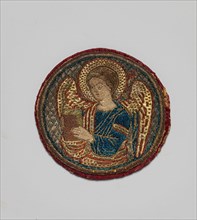 Embroidered Medallion, Byzantine, 15th-16th century. Evangelist symbol for Matthew (an angel).
