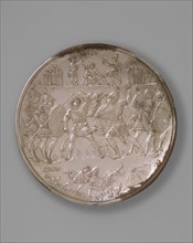 Plate with the Battle of David and Goliath, Byzantine, 629-30.