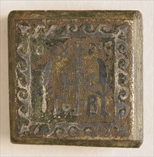 Balance Weight with Monogram, Byzantine, 6th century.  Greek monogram reads "of Sergios,"