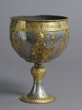 The Attarouthi Treasure - Chalice, Byzantine, 500-650.  Probably Saint Stephen.