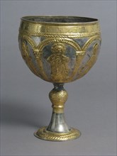 The Attarouthi Treasure - Chalice, Byzantine, 500-650. Inscribed in Greek