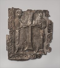 Plaque with Two Saints, Byzantine, 6th century. Closely resemble early depictions of the evangelists John and Matthew.