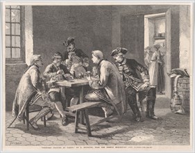 Soldiers Playing at Cards, from "Illustrated London News", May 4, 1861.