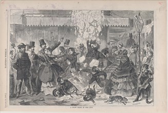 A Snow Slide in the City (Harper's Weekly, Vol. IV), January 14, 1860.
