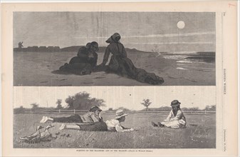 Flirting on the Sea-Shore and on the Meadow (Harper's Weekly, Vol. XVIII), September 19, 1874.