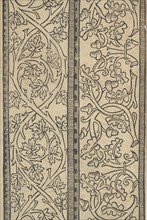 Ce est ung tractat de la noble art de leguille ascavoir ouvraiges de spaigne... page 23 (verso), after 1527. [From a pattern book of embroidery, lace and lace making].